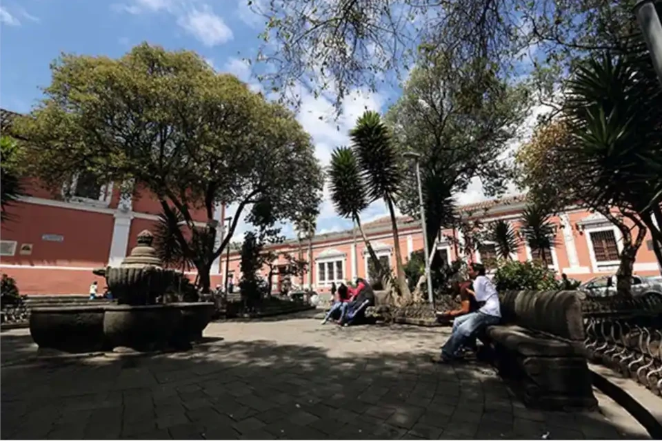 San Marcos square near Casa Gangotena Boutique Hotel, Quito.