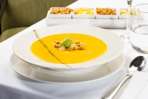 Sopa de Locro en Casa Gangotena - El viaje culinario boutique del Hotel Quito.