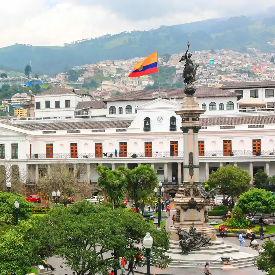 Plaza Grande en el centro de Quito